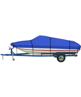 Icover Trailerable Boat Cover- 17-19 600D Water Proof Heavy Duty,Fits V-Hull,Fish&Ski,Pro-Style,Fishing Boat,Utiltiy Boats, Runabout,Bass Boat,Up To 17Ft-19Ft Long And 96 Wide,Pro