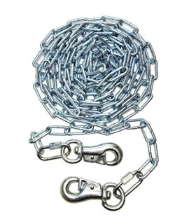Heavy Duty Dog Runner Chain, Dog Tie Out, Animal Chain for Medium to Large Size Animals, Weld Steel Chain, Dog Leash Chain, 520lbs Capacity, for Animals Up to 85LBS (15FT)