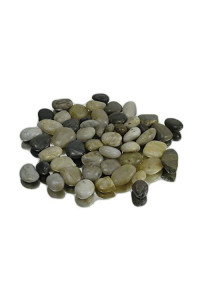 WGV Large River Rocks, 24 lbs, Decorative Ornamental Pebbles Stone, Accent Vase Filler for Landscaping, Succlents, Aquarium and Terrarium, Crafting for Home Decor, 12 Netted Bags Mixed Color