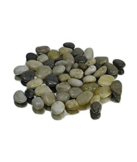 WGV Large River Rocks, 24 lbs, Decorative Ornamental Pebbles Stone, Accent Vase Filler for Landscaping, Succlents, Aquarium and Terrarium, Crafting for Home Decor, 12 Netted Bags Mixed Color