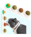 Starroad-Tim Catnip Balls Catnip Toy For Cats Rotatable Edible Balls Natural Healthy Self-Adhesive Catnip Edible Balls (White)