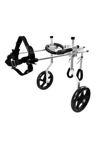 Cora Pet Dog Wheelchair Adjustable 2-Wheel Aluminum Alloy Wheelchair Hind Leg Rehabilitation Training, Suitable for Disabled and Frail Pets.