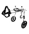 Cora Pet Dog Wheelchair Adjustable 2-Wheel Aluminum Alloy Wheelchair Hind Leg Rehabilitation Training, Suitable for Disabled and Frail Pets.