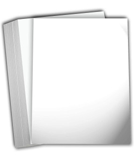 Hamilco White glossy cardstock Paper 8 12 x 11 80 lb cover card Stock 50 Pack