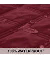 SUNNYTEX Waterproof & Reversible Dog Bed Cover Pet Blanket Sofa, Couch Cover Mattress Protector Furniture Protector for Dog, Pet, Cat(82"*82",Burgundy/Chocolate)