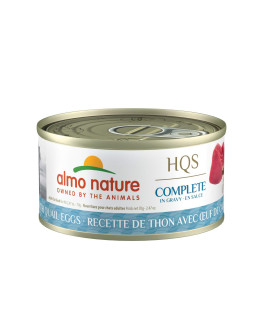 Almo Nature Hqs Complete Tuna With Quail Egg In Gravy, Grain Fre, Adult Cat Canned Wet Food, Flaked