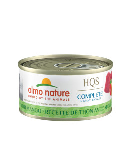 Almo Nature Hqs Complete Tuna With Mango In Gravy, Grain Free, Adult Cat Canned Wet Food, Flaked