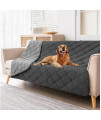 SUNNYTEX Waterproof & Reversible Dog Bed Cover, Blanket Sofa, Couch Cover Mattress Protector Furniture Protector for Dog, Pet, Cat(52in*82in,Dark Grey/Grey)