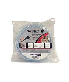 Chewsafe Cord Cover - Pet Chewing Deterrent - 10 Feet Long x 2 - Clear - 3/8-1/2 Wide | Discourages & Protects Pets That Chew Hazardous Wires | Bitter Apple Infused