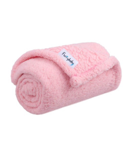 furrybaby Premium Fluffy Fleece Dog Blanket, Soft and Warm Pet Throw for Dogs & Cats (Medium (32 * 40), Pink Blanket)