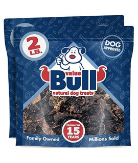 ValueBull New USA Beef Jerky for Dogs, 4 Pound - All Natural Dog Treats, Grain Free Dog Training Treat, Fully Digestible, Dog and Puppy Chew Made from Real Meat