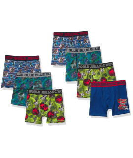 Jurassic World Boys Underwear Multipacks, AthleticBxrBr7pk, 4