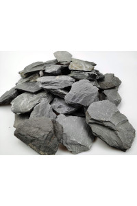 Voulosimi Natural Slate Rocks 3 to 5 inch PH Neutral Stone Perfect Rocks for Aquariums, Landscaping Model,Tank Decoration,Amphibian Enclosures(10 lbs)