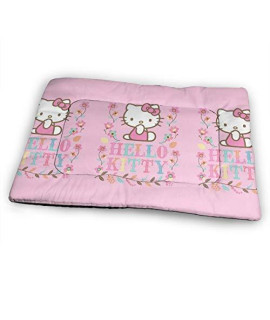 UHBBT Huge Pet Pad, Pink Hello Kitty Soft Dog Bed Mat, Anti-Slip Pet Kennel Bed for Oversized Pet, 46"X30"