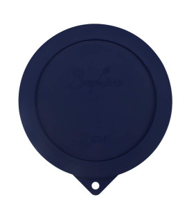 Sophico Round Silicone Storage Cover Lids Replacement For Anchor Hocking And Pyrex 7402-Pc 67 Cup Glass Bowls (Container Not Included) (Navy Blue - 1 Pack)