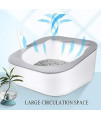 N /A Large Space Cat Litter Box Cat Cat Tray Cat Toilet, Strong and Durable Circulation Circulation Anti-Splashing, Hygienic and Easy to Clean, Suitable for Cats