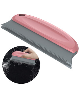 Meteou Pet Hair cleaning Remover Brush Pet Hair Detailer with Handle cat and Dog Hair Lint Remover Brush for cars Furniture carpet Sofa clothes Beds couches Blinds chairs BrickRed