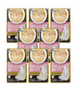 Inaba Grain-Free Chicken Broth Side Dishcomplementtoppertreat For Cats With Vitamin E, Eight 176 Ounce Pouches, Chicken And Salmon Recipe