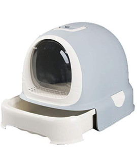 N /A Large Space Cat Litter Box Cat Litter Tray Cat Toilet, with Drawer and Splash-Proof Pedal, Easy to Disassemble and Easy to Clean, Hygienic and No Smell, Suitable for Cats