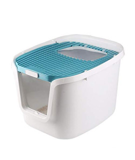 N /A Cat Litter Box, Cat Litter Tray, Cat Toilet, with Falling Sand Pedal, Top Opening, Easy to Disassemble and Clean, Safe and Hygienic, 55.544.538.3cm, Suitable for Cats