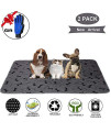 Washable Dog Pee Pads +Free Grooming Gloves,Non Slip Dog Mats with Great Urine Absorption,Reusable Puppy Pee Pads for Whelping,Potty,Training,Playpen Crate