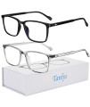 Tanlys 2 Pack Blue Light Blocking glasses for computer Eye Strain Dry Eye Sour Eye], Anti UV Reduce Headache