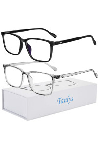 Tanlys 2 Pack Blue Light Blocking glasses for computer Eye Strain Dry Eye Sour Eye], Anti UV Reduce Headache