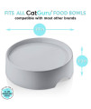 CatGuru Food Table for Cat Bowl, Non Slip Pet Feeding Station for Cat Food Bowls, Raised Stand for Food and Water Cat Bowls, Elevated Cat Feeder, Stress Free Pet Dish Stand (Grey)