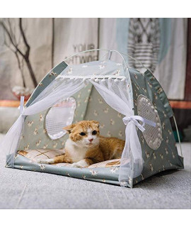KAIQUAN Cat Litter Summer Cat Tent Cat Cat House Closed Pet Bed Four Seasons Universal Kennel Villa Cat Bed Supplies