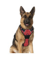 BARKBAY No Pull Dog Harness Large Step in Reflective Dog Harness with Front Clip and Easy Control Handle for Walking Training Running(Roi Red,XL)