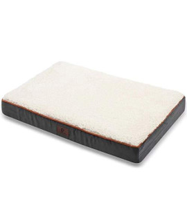 Asvin Memory Foam Orthopedic Medium Dog Bed, 3 Inches 2 Layers Thick Dog Bed for Medium Dogs up to 50lbs, Waterproof Lining Dog Bed with Removable Washable Cover