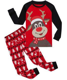 Boys Pajamas Long Sleeve 100 Cotton Toddler Pjs Kids Christmas Deer Clothes Pants Set Size 12 Red