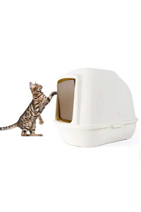 YUIOLIL Detachable Flip Cat Toilet, Fully Enclosed to Prevent Splashes, Top Vent Design, Filter Cat Litter Prevent Bringing Out Easy to Clean, Suitable for Fat Cat or Multi-cat Families