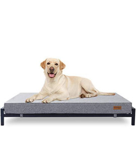 KOPEKS Fashion Modern Style Elevated Dog Bed with Foam Mattress - Raised Dog Beds for Large Dogs - Updated 2023 Version