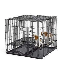 Mix.Home Homes for Puppy Playpen with 1/2" Floor Grid, 36" L X 36.75" W X 31.5" H. Pet Carrier Travel Cage. Indoor Outdoor Outside Collapsible Portable Folding Kennels