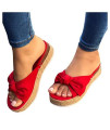 Quealent Sandals for Women Flat,Womens Slip On Flip Flops Bow Tie Strappy Slides Beach Thong Slipper Summer Gladiator Flat Sandals