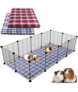 Blaoicni 2 Pack Guinea Pig Bedding Guinea Pig Cage Liners Washable Pee Pads with Fast Absorbent Waterproof Reusable Non-Slip 24"x 47"