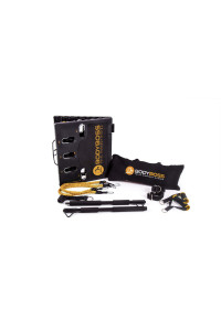 BodyBoss 20 - Full Portable Home gym Workout Package + Resistance Bands - collapsible Resistance Bar PKg4-gold