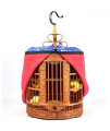 LFDHSF Bird Cage Wooden Bird Cage Balcony Peony Parrot Bird Cage Bird Thrush Cage Durable Household Thrush Bird Cage