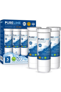 Pureline XWF gE Refrigerator Water Filter for gE Fridge, XWF Water Filter for gE Refrigerator Replacement XWF water filter for gE Refrigerator - 3 Pack (Not XWFE)