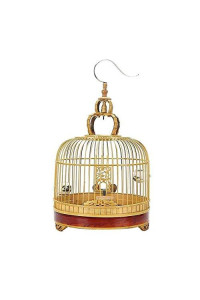 LFDHSF Bird Cage Bird Cage Round Pet Nest Engraving Pattern Bird Cage Stainless Steel Hook Suitable for Bird Breeding