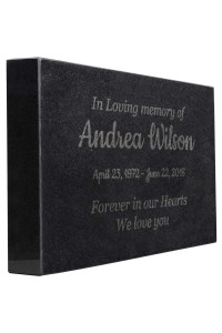 Plaquemaker Customized In Loving Memory Black Granite Memorial Or Sympathy Gift Offered In A Variety Of Sizes To Meet Your Needs And Budget (14 X 9 X 2)