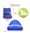 MYDEAL PRODUCTS Pop Up Dog Shelter Weather Resistant Doggy Tent for Shade and UV Sun Protection - Perfect for Yard, Camping, Beach and Outdoors!