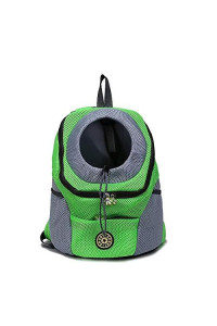 LanYao Dog Backpack Carriers,Breathable Dog Cat Carrier Backpack,Comfortable Puppy Dog Carrier Bag,Ventilate Head-Out Pet Carrier Backpack for Travel, Hiking and Outdoor,Green