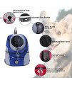 LanYao Dog Backpack Carriers,Breathable Dog Cat Carrier Backpack,Comfortable Puppy Dog Carrier Bag,Ventilate Head-Out Pet Carrier Backpack for Travel, Hiking and Outdoor,Blue