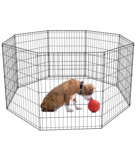 36 Inch 8 Panel Pet Playpen Dog Playpen,Metal Tube Portable Puppy Playpen for Large Medium Small Dog,Outdoor Indoor Garden House Dog Fence Folding Exercise Pen,(Adjustable Shape)
