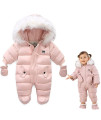 Xifamniy Baby Winter Snowsuit Coat Romper Outwear Hooded Footie Toddlera