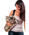 PURRFEcT POUcH The Original AS SEEN ON TV The comfy cat carrier Sling grooming Sack in One (Set of 2) Washable and Folds (Leopard)