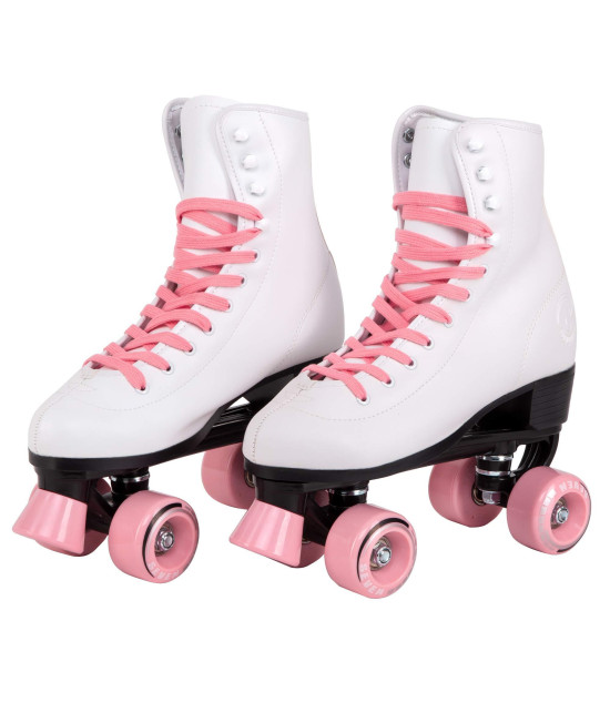 c SEVEN c7skates Quad Roller Skates Retro Design (candy Pink, Womens 8 Mens 7)