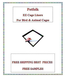 EZ Cageliners Cut to Order up to 24x24 20lb Wax Coated Bird cage Liner 150 Sheets